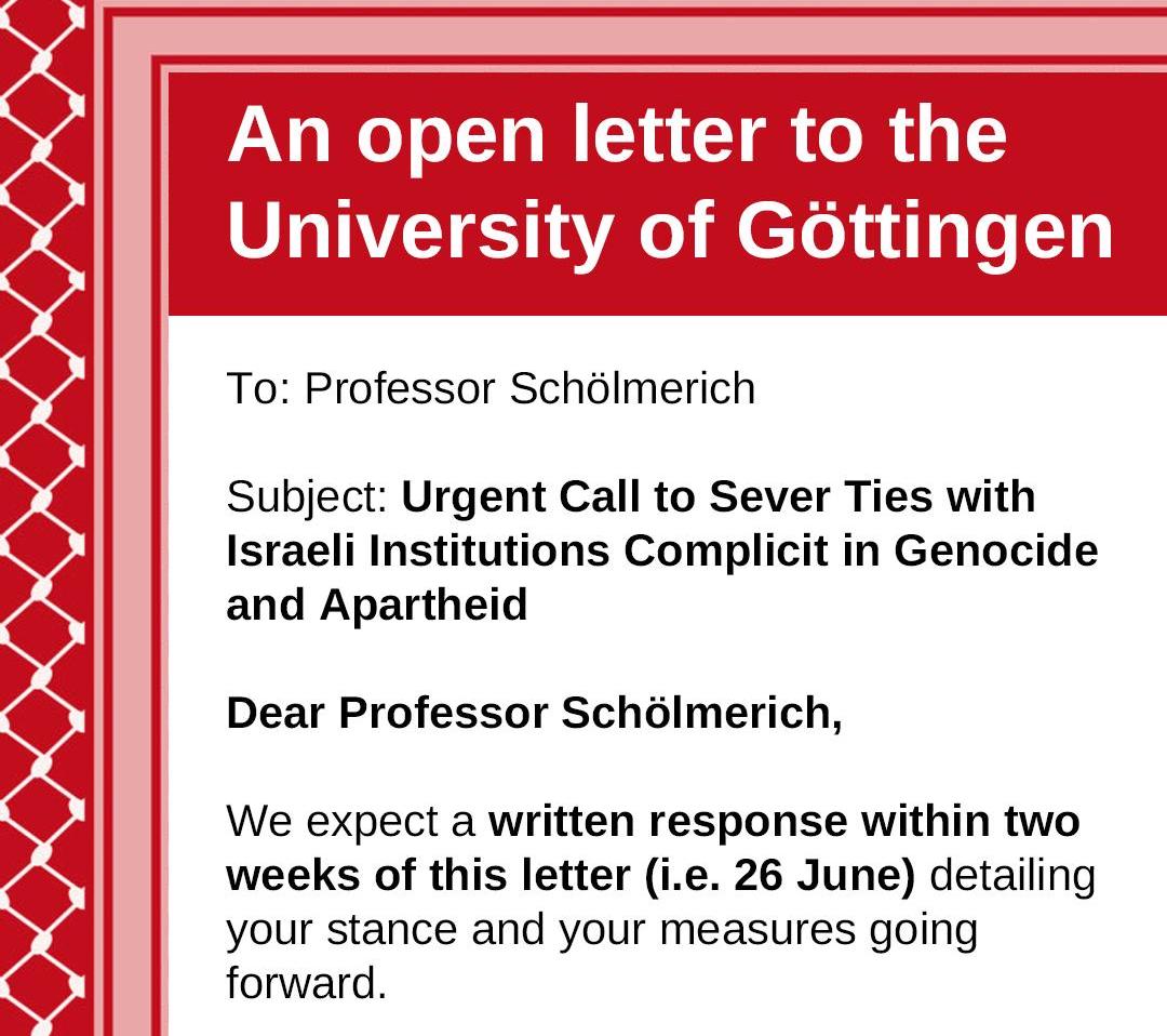 Letter to the President of Göttingen University