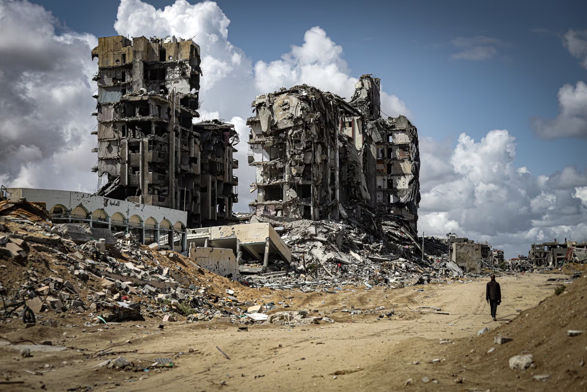A street in ruins